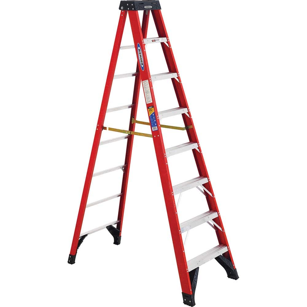 7-Step Fiberglass Step Ladder: Type IAA, 375 lb Capacity, 8' High MPN:6308