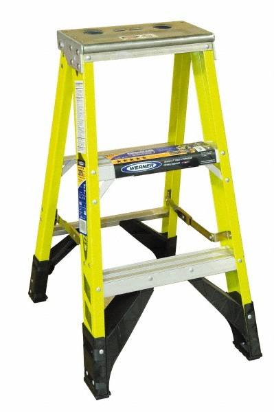 3-Step Fiberglass Step Ladder: Type IAA, 375 lb Capacity, 4' High MPN:7304