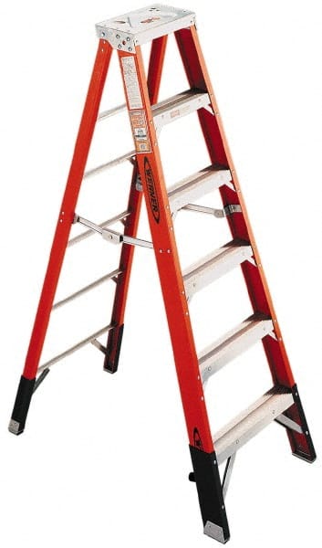 4-Step Fiberglass Step Ladder: Type IAA, 375 lb Capacity, 5' High MPN:7405