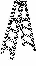 4-Step Aluminum Ladder Platform: 375 lb Capacity, 15