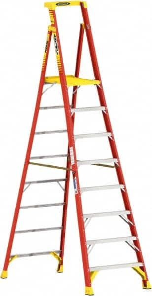 8-Step Fiberglass Step Ladder: Type IA, 8' High MPN:PD6208