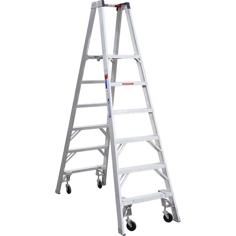 6-Step Aluminum Step Ladder: Type IA, 300 lb Capacity, 6' High MPN:PT376-4C