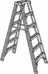 9-Step Aluminum Step Ladder: Type IA, 10' High MPN:T310