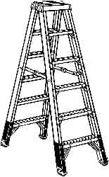 5-Step Fiberglass Step Ladder: Type IAA, 6' High MPN:T7406