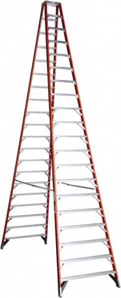 20-Step Fiberglass Step Ladder: Type IA, 20' High MPN:T7420