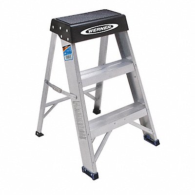 Step Stool Aluminum 2 ft H 300 lb Cap. MPN:150B