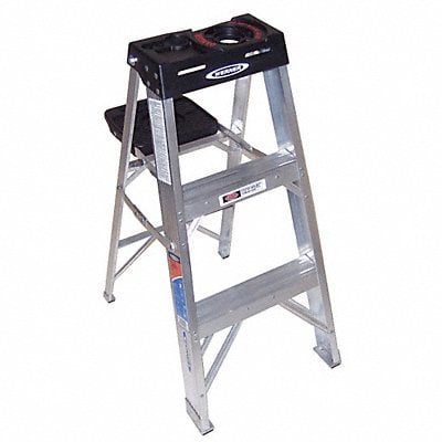 Stepladder Aluminum 3 ft H 300 lb Cap. MPN:373