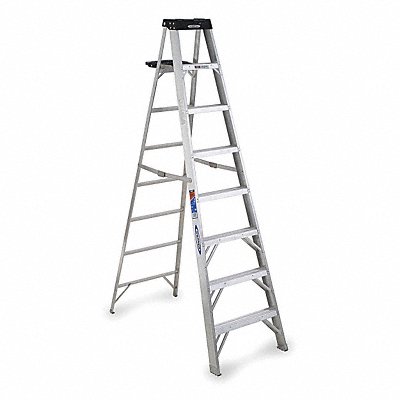 Stepladder Aluminum 8 ft H 300 lb Cap. MPN:378