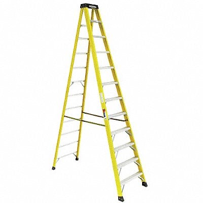 Stepladder Fiberglass 12 ft H 300 lb Cap MPN:6112