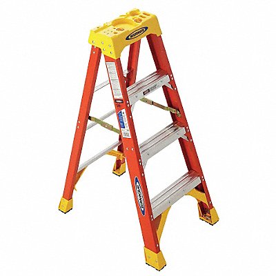 Stepladder Fiberglass 4 ft H 300 lb Cap MPN:6204