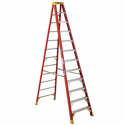 Stepladder Fiberglass 12 ft H 300 lb Cap MPN:6212