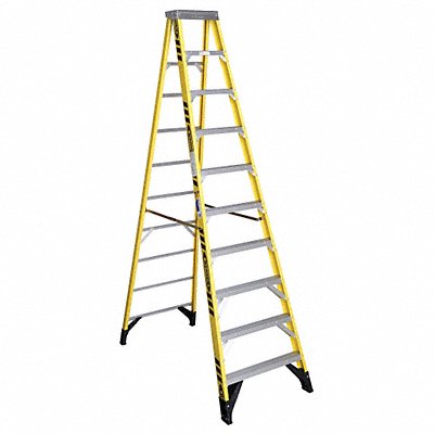 Stepladder Fiberglass 10 ft H 375 lb Cap MPN:7310