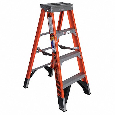 Stepladder Fiberglass 4 ft H 375 lb Cap MPN:7404