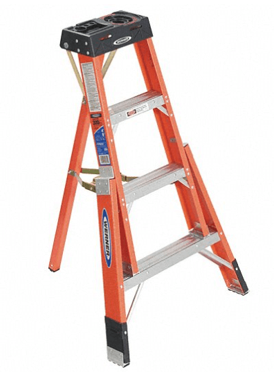 Tripod Stepladder FG 4 ft H 300 lb Cap. MPN:FTP6204