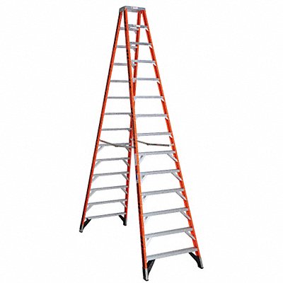 Twin Stepladder Fiberglass IA 14ft T7400 MPN:T7414