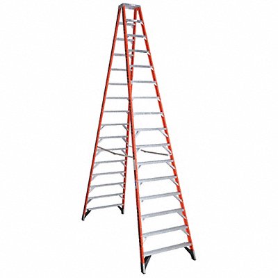 Twin Stepladder Fiberglass IA 16ft T7400 MPN:T7416