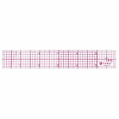 Ruler Plastic Lined 16ths 6in Transparnt MPN:B-50