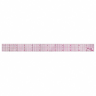 Ruler Plastic Lined 16ths 12in Transprnt MPN:B-60