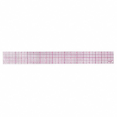 Ruler Plastic Lined 16ths 18in Transprnt MPN:B-85