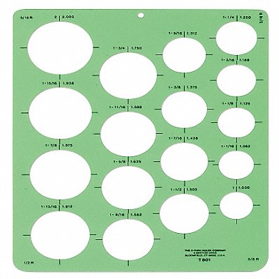 Stencil/Drawing Template Circle Arrw PVC MPN:T-801