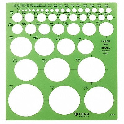 Stencil/Drawing Template Circle Arrw PVC MPN:T-831