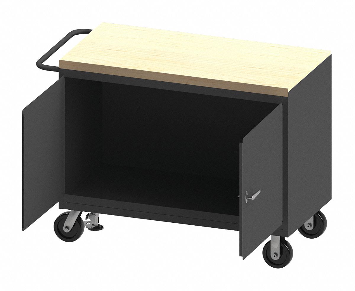 Mobile Cabinet Bench Maple 48 W 24 D MPN:3411-MT-FL-95W