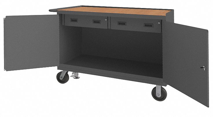 Mobile Cabinet Bench Hardboard 48 W 24 D MPN:3414-TH-FL-95W