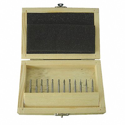 Carbide Bur Set Dbl Cut 1/8 12pcs MPN:2LYR8