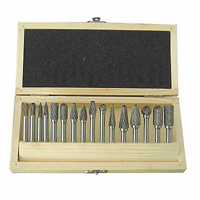 Carbide Bur Set Dbl Cut 1/4 16pcs MPN:2LYT1