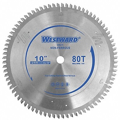 Circular Saw Blade Blade Dia 10 in. MPN:24EL75