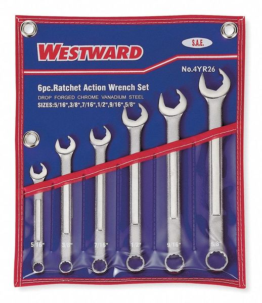 Combo Wrench St CV Steel Satin Offset MPN:4YR28