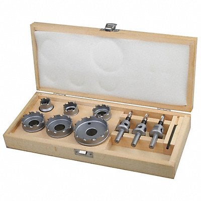 Hole Cutter Kit Carbide 9 Pc MPN:6EXN7