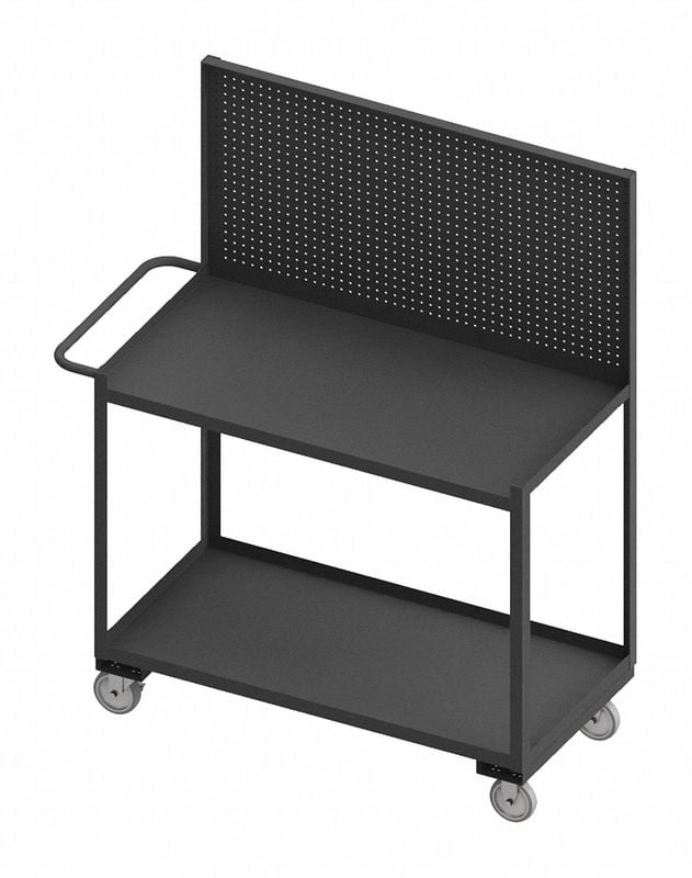 Mobile Wrkstion Steel 36 L 24 W 2 Shelf MPN:RSC-2436-2-PB-95W