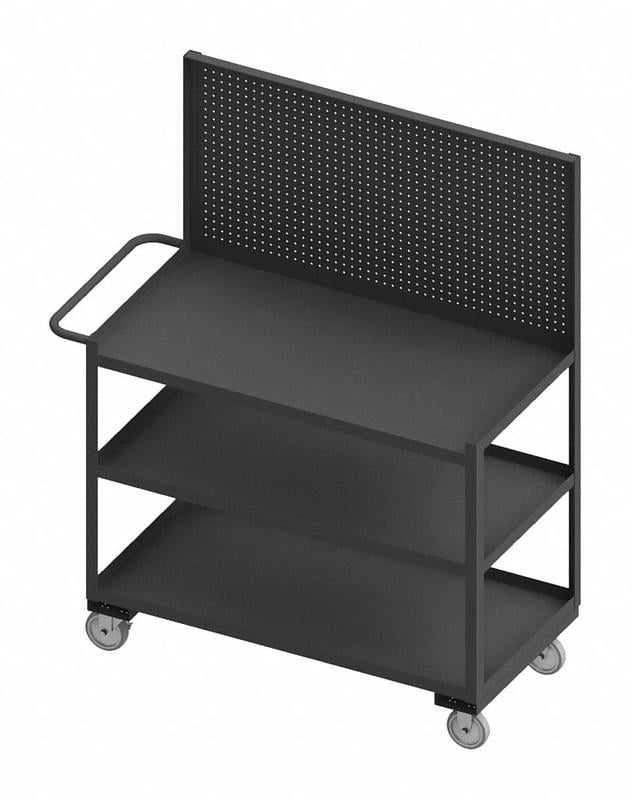 Mobile Wrkstion Steel 36 L 24 W 3 Shelf MPN:RSC-2436-3-PB-95W