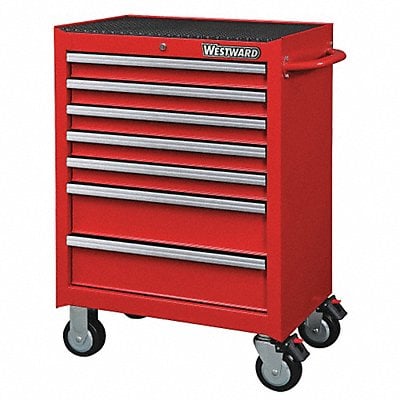 Rolling Tool Cabinet Red Heavy Duty MPN:32H888