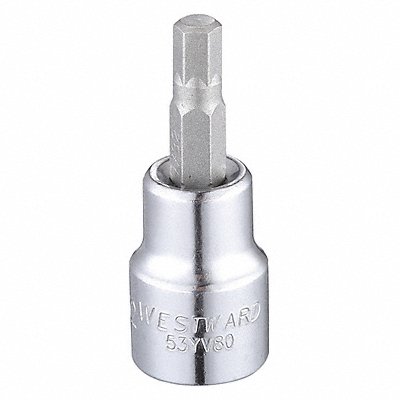 Socket Bit Steel 3/8 in TpSz 7/32 in MPN:53YV80