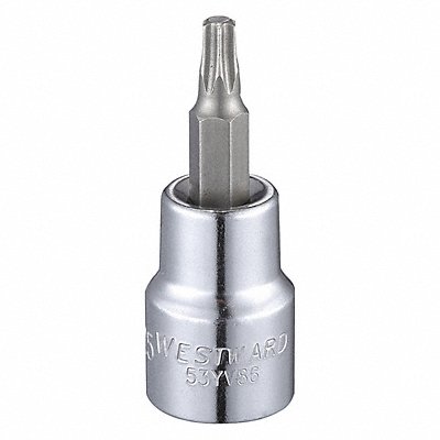 Socket Bit Steel 3/8 in TpSz T25 MPN:53YV86