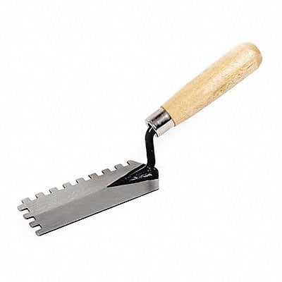 Notched Trowel 2-Sided 6x2 Stl Soft-Grip MPN:13A580