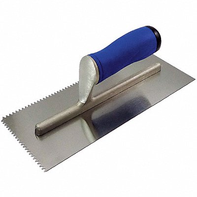 Notched Trowel 2-Sided 11 x 4-1/2 Steel MPN:13A631