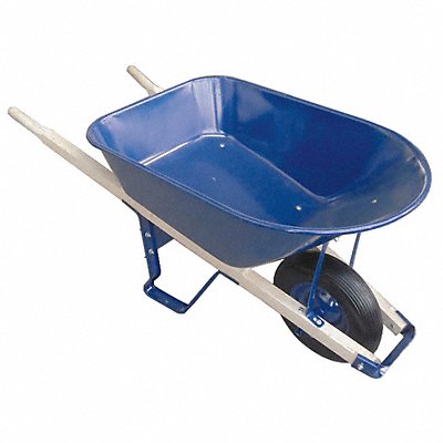 Wheelbarrow Steel 6 cu ft Flat Free MPN:10G167