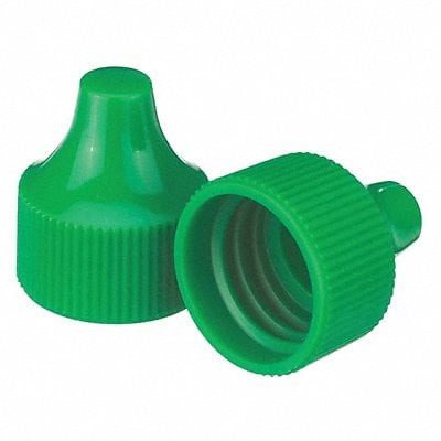 Dropper Tip Cap 20-410mm PP Green PK100 MPN:242526