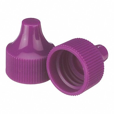 Dropper Tip Cap 20-410mm PP Purple PK100 MPN:242527