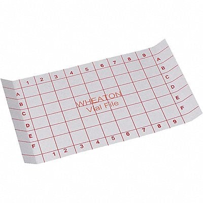 Index Card For 54 Vials Store Case PK35 MPN:W228787