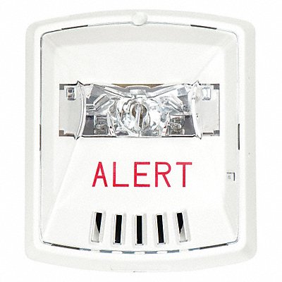 HornStrobe 12/24VDC WHT 5-15/64inH Alert MPN:CN121098