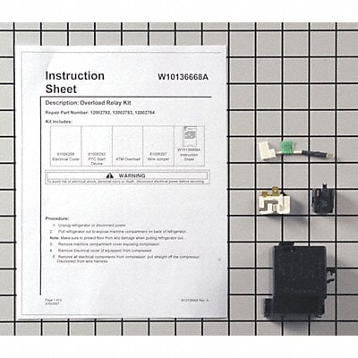 Compressor Overload and Relay Kit MPN:12002782