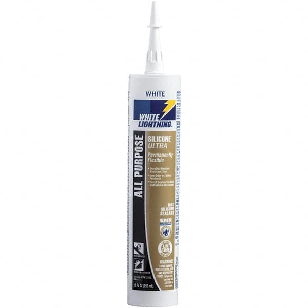 Caulk: 10 oz Cartridge, White, RTV Silicone MPN:W11110010