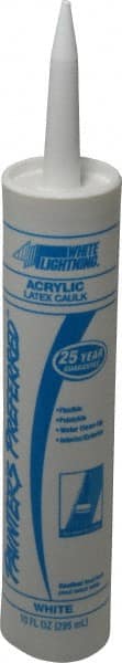 Caulk: 10 oz Cartridge, White, Acrylic & Latex MPN:W13000010