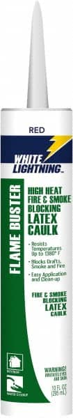 Caulk: 10 oz Cartridge, Red, Acrylic & Latex MPN:W44017010