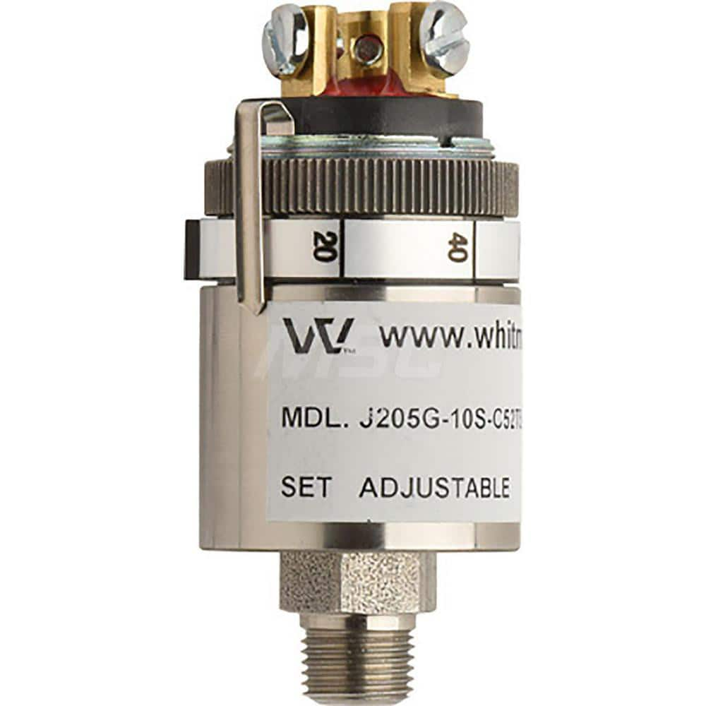 Compact, Cylindrical & High Pressure Switch with Low Pressure Set Point Pressure Switch: NPT Male Thread MPN:J205G10SC12TSD