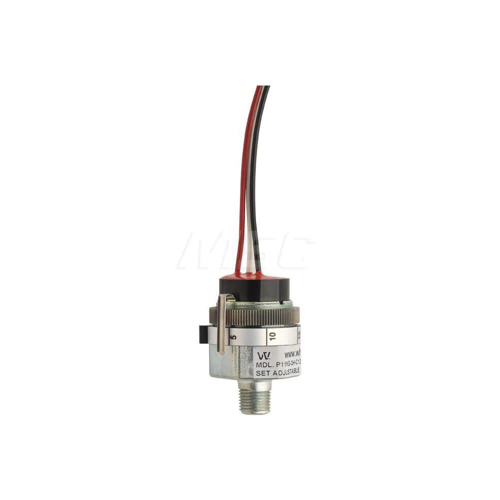 Compact, Cylindrical Pressure & Miniature Vacuum Pressure Switch: NPT Male Thread MPN:P119V3HC52TBD